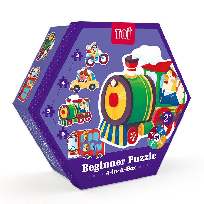 Kinderen Speelgoed Houten Intelligentie 3D Puzzel Voor Kinderen Baby Cartoon Farm Animal Verkeer Puzzels Educatief Speelgoed