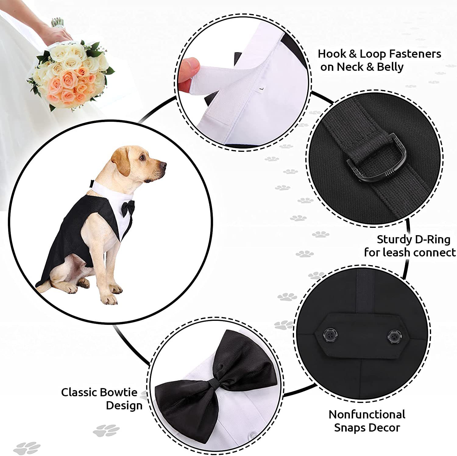 Haustier-Hundekleidung, modisch, Party, Show, formeller Anzug, Krawatte, Schleife, Hemd, Hochzeit, Rauchen, Halloween-Kleid für kleine und große Hunde
