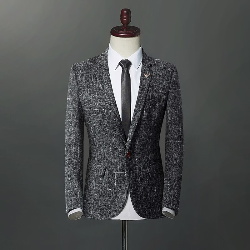 Men Wedding Blazers Slim Fit Suits Coat Male Business Casual Formal Party Dress Blazer Jacket