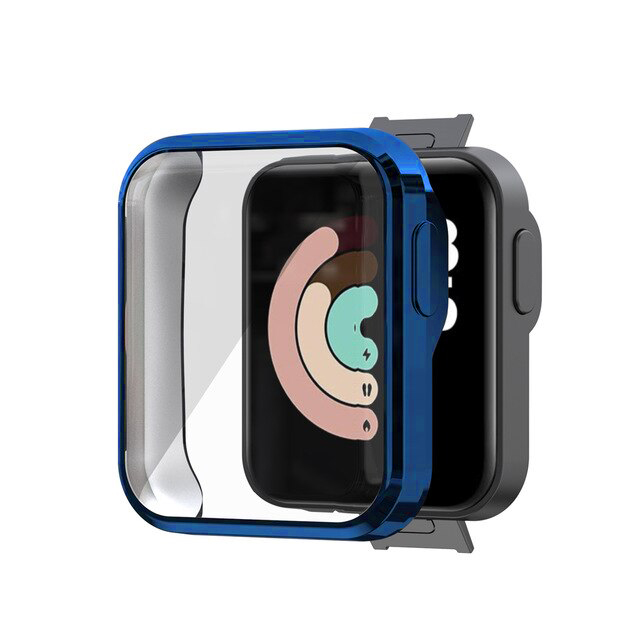 Dla Xiaomi Mi zegarek ochraniacz ekranu dla Xiaomi Mi zegarek Lite Redmi zegarek 1 2 okładka Ultra Slim inteligentny zegarek powłoka ochronna: Niebieski / for Mi Watch Lite