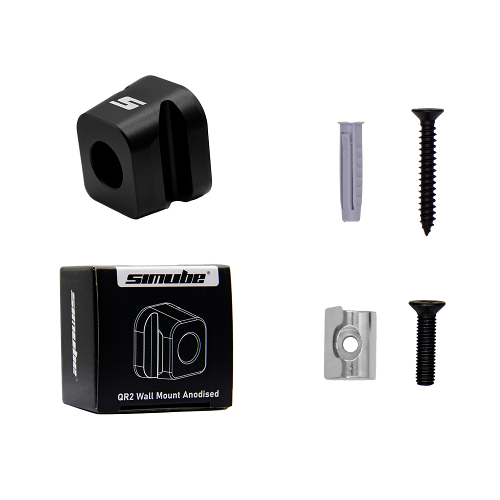 Simube  qr2- wiel muurbeugel, profielbeugel voor  qr2 ,  aluminium, cnc-gefreesd, geanodiseerd: Zwart