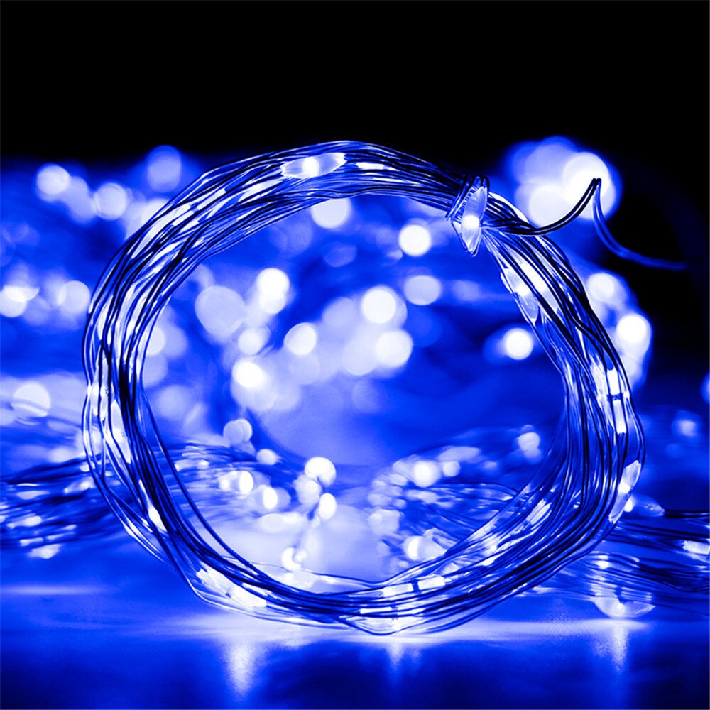 30-200leds Led Fairy String Lights Usb Operated Zilver Draad 5/10/20M Voor Thuis Slaapkamer Tuin Kerst tree Slingers Decoraties