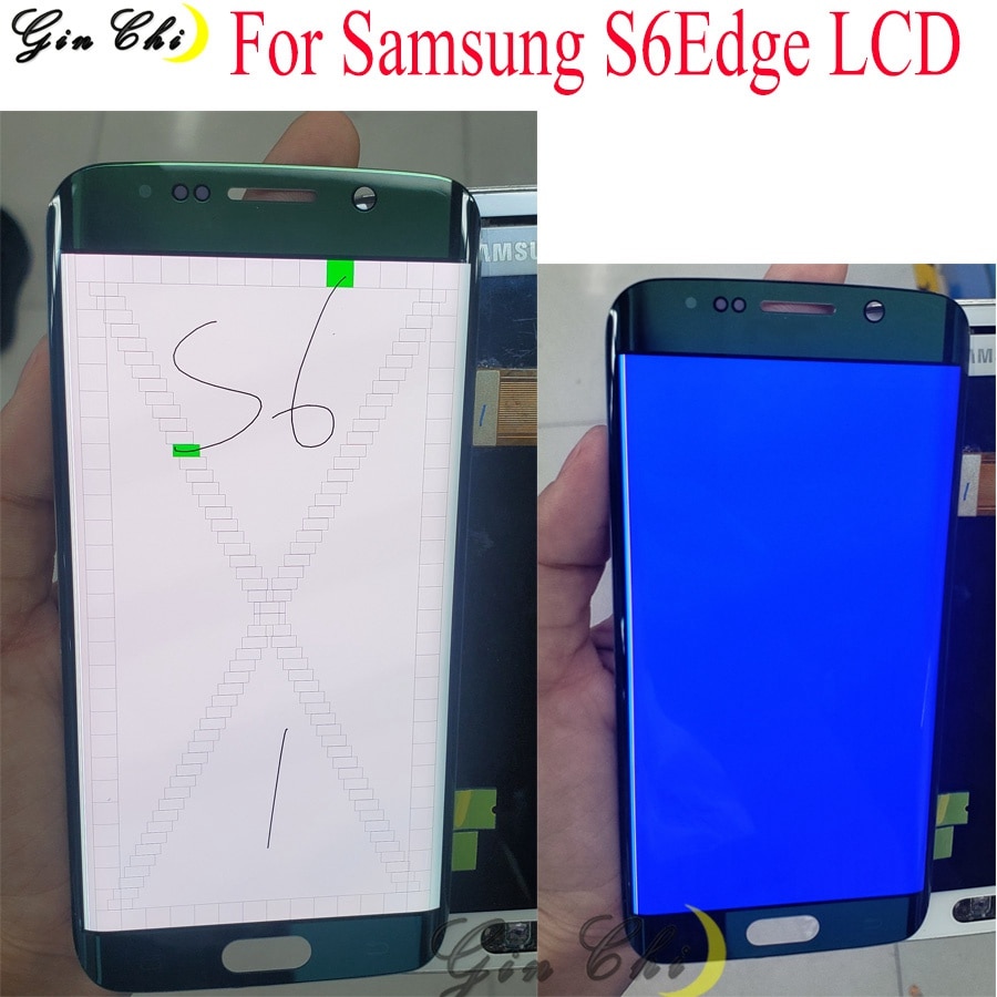 Voor Samsung S6 Rand Lcd Touch G925F Lcd Display Voor Samsung S6edge Lcd Band Line Display Mobiele Telefoon Defect screen