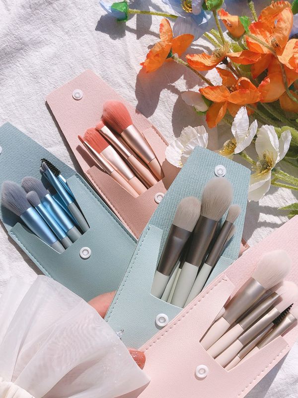 Juego de 8 Uds de brochas de maquillaje, brocha correctora de maquillaje, colorete, brocha para polvos sueltos, sombra de ojos, resaltador, brocha para base, herramientas de belleza