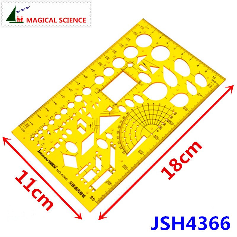 heating ventilation drawing template plastic ruler for students Flexible JSH4366