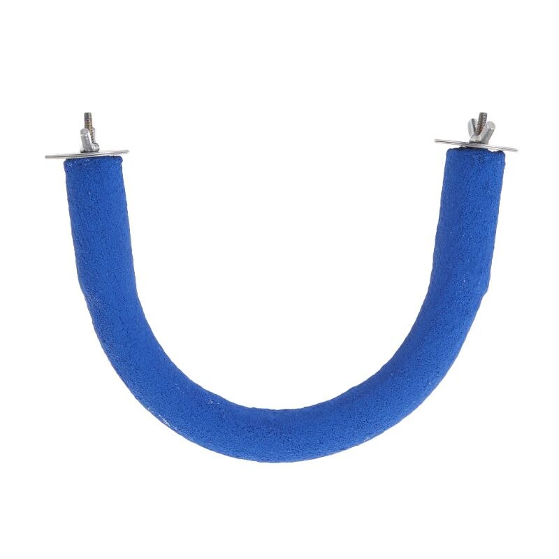 Perca de loro en forma de U molienda boca pinza de patas soporte de pájaros soporte Rack periquito juguetes para mascotas jaula suministros de decoración