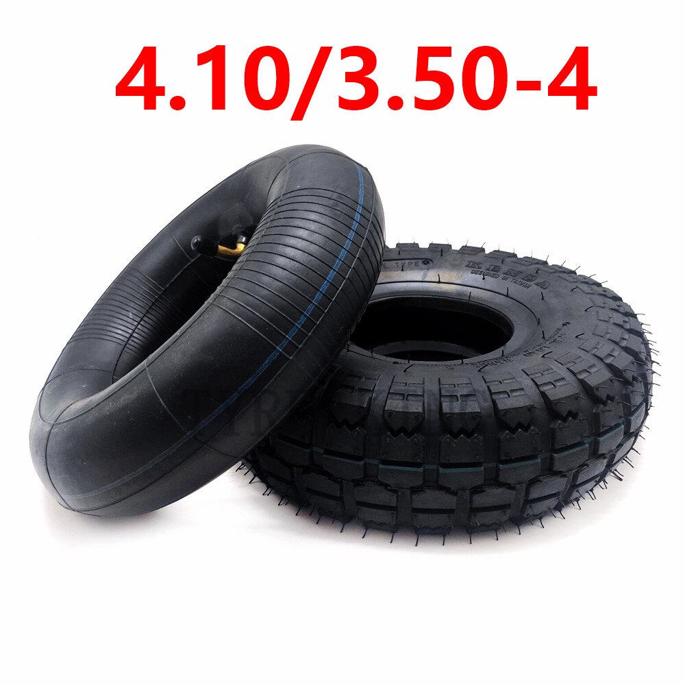 4.10/3.50-4 Inner Outer Tyre 410/350-4 Pneumatic Wheel Tire for Electric Scooter, Trolley Accessories