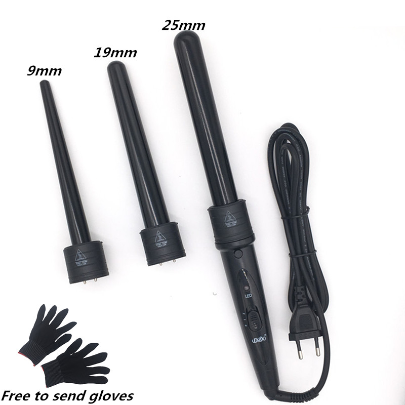 DODO 3 In 1 Haarkrulspelden Care Styling Curling Wand Verwisselbare 3 Onderdelen Clip Haar Ijzer Krultang Set Curler Haar Stijlen Tool