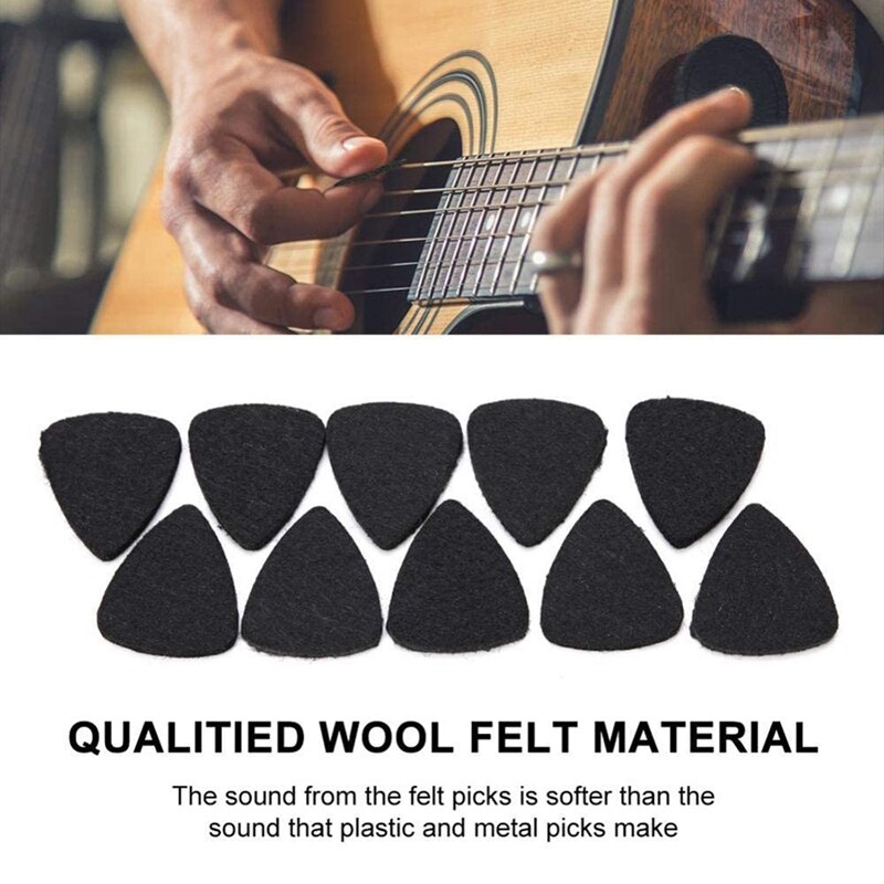 10Stck Wolle Filz Gitarre wählt Ukulele wählt Plektren 3mm Dünne Gitarre wählt für Elektrische Akustische Bass Gitarre