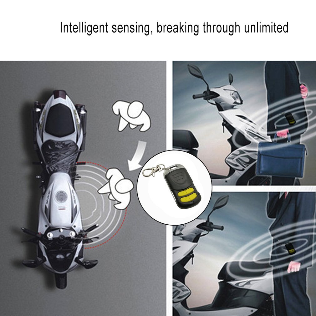 Universell dobbel fjernkontroll motorsykkel alarm sikkerhetssystem motorsykkel tyveribeskyttelse sykkel scooter motor alarmsystem