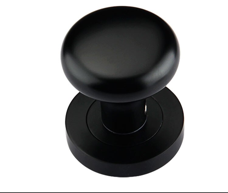 Globular Concealed Knob Invisible Door Hardware Gold Black Dark Side Door Background Pastoral Wooden Door Handle: BK