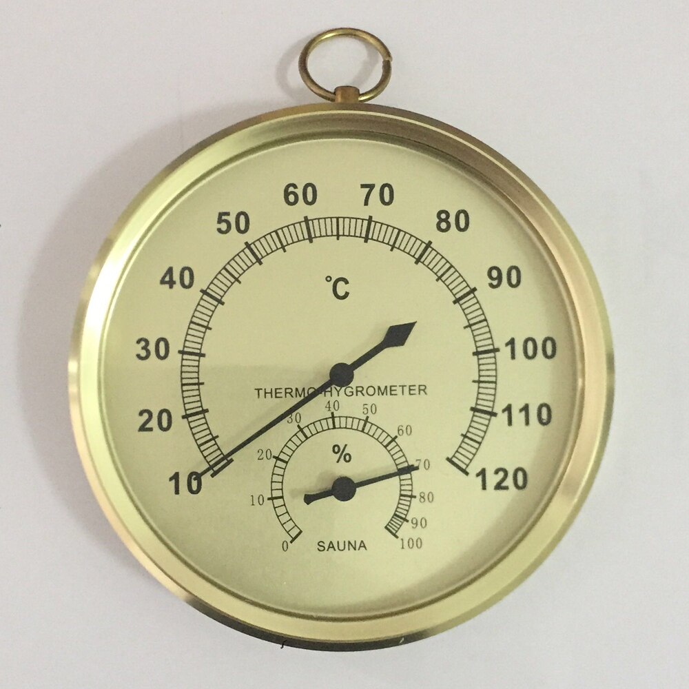 Badstutermometer og hygrometer rustfritt stålhus dampbadstue termometer hygrometer dårlig og badstue innendørs utendørs brukt