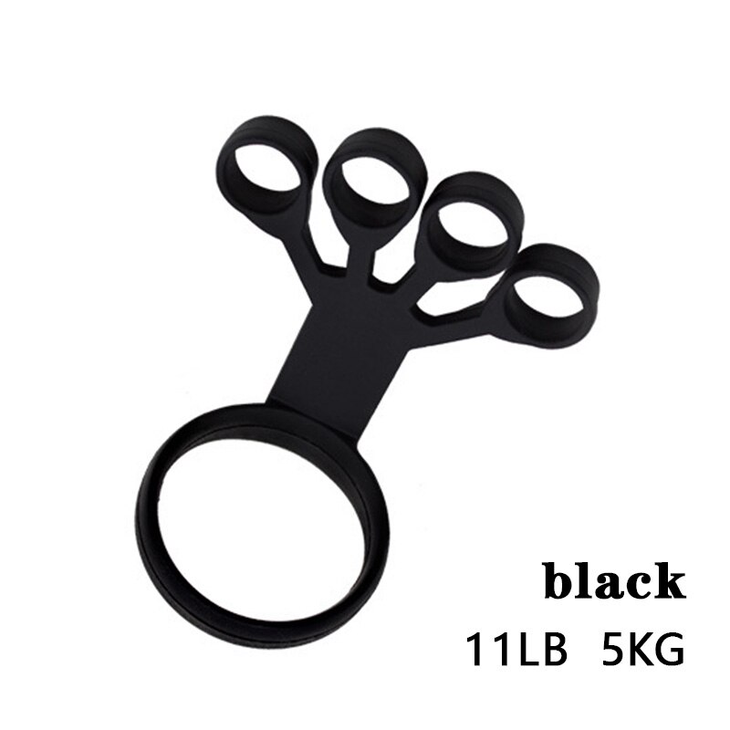 Silicone finger clip strength trainer resistance band hand shake wrist exercise stretching resistance finger trainer exercise fi: new black