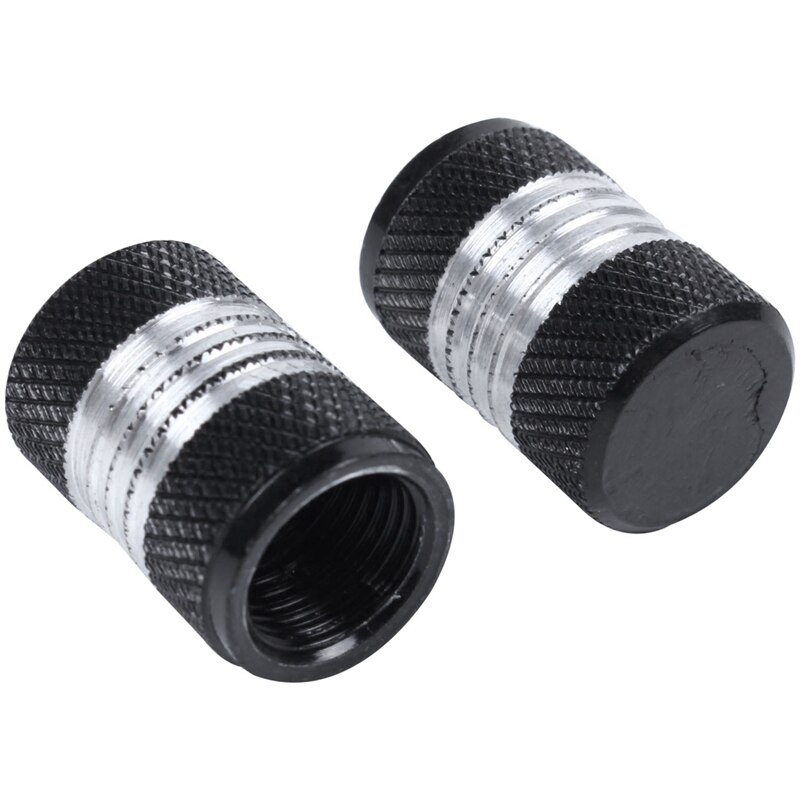 104 stuks aluminiumlegering auto motor wiel band ventieldop stofkap zwart