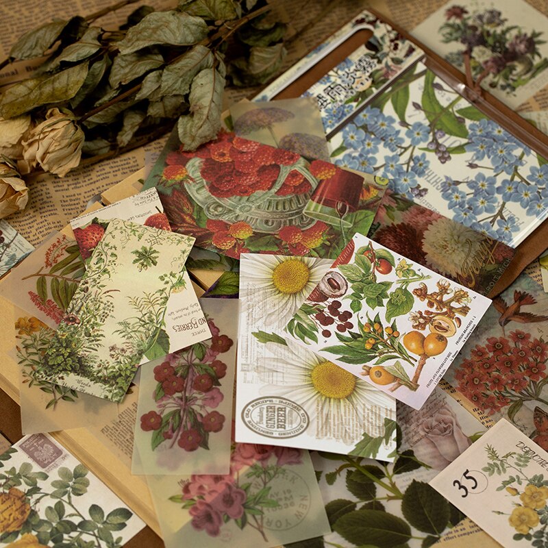 Vanyi 60 stk 8 design skumring morgenlys blomst digital scrapbooking lage kort journalføringe prosjekt gjør-det-selv dekorasjon med kort