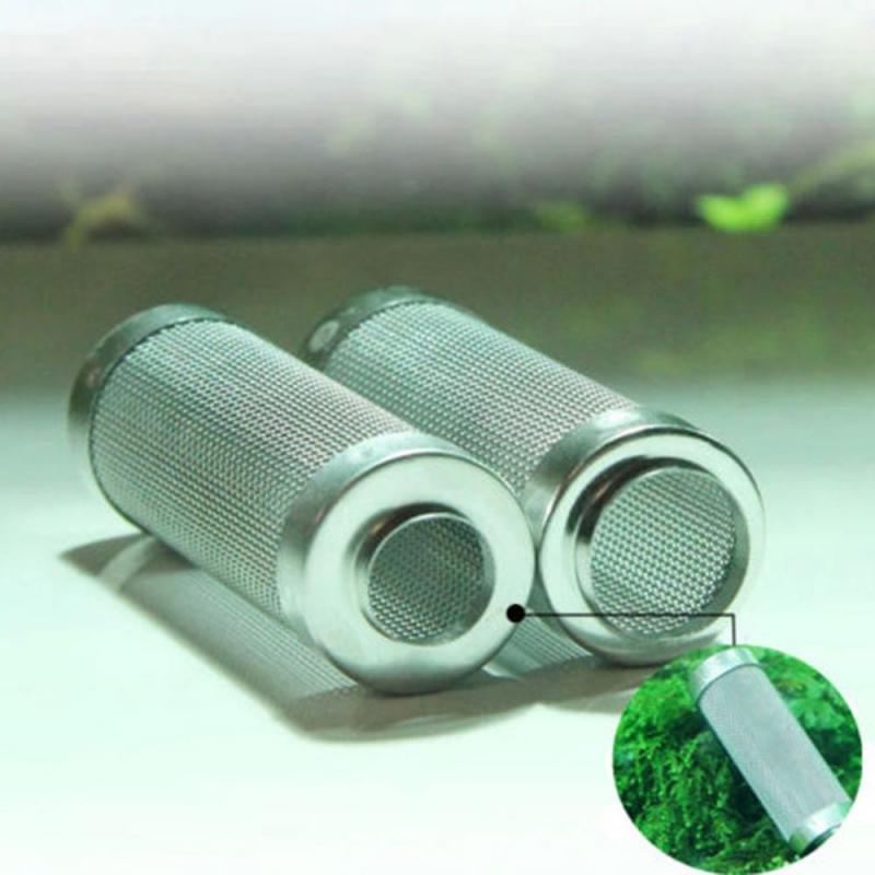 Aquarium Fish Tank Inlet Intake Case Mesh Filter Cover Guard Strainer Stainless Steel Mesh Shrimp Nets Protect Fish Dia12/16mm
