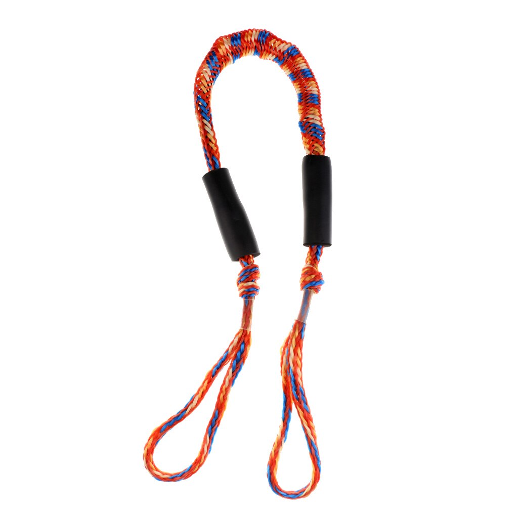 Corde d'affûtage pour bateau de élastique | Ligne de quai tendeur de ligne de quai de 3,5ft pour bateaux, (Orange/bleu + bleu/blanc) de 4 pièces