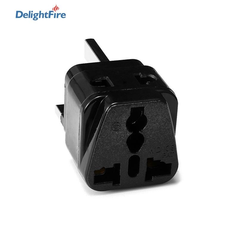 1 st us eu au to uk eu universal med 13a säkringar 2 in 1 reseadapter plugg adapter dator plug adapter: Svart