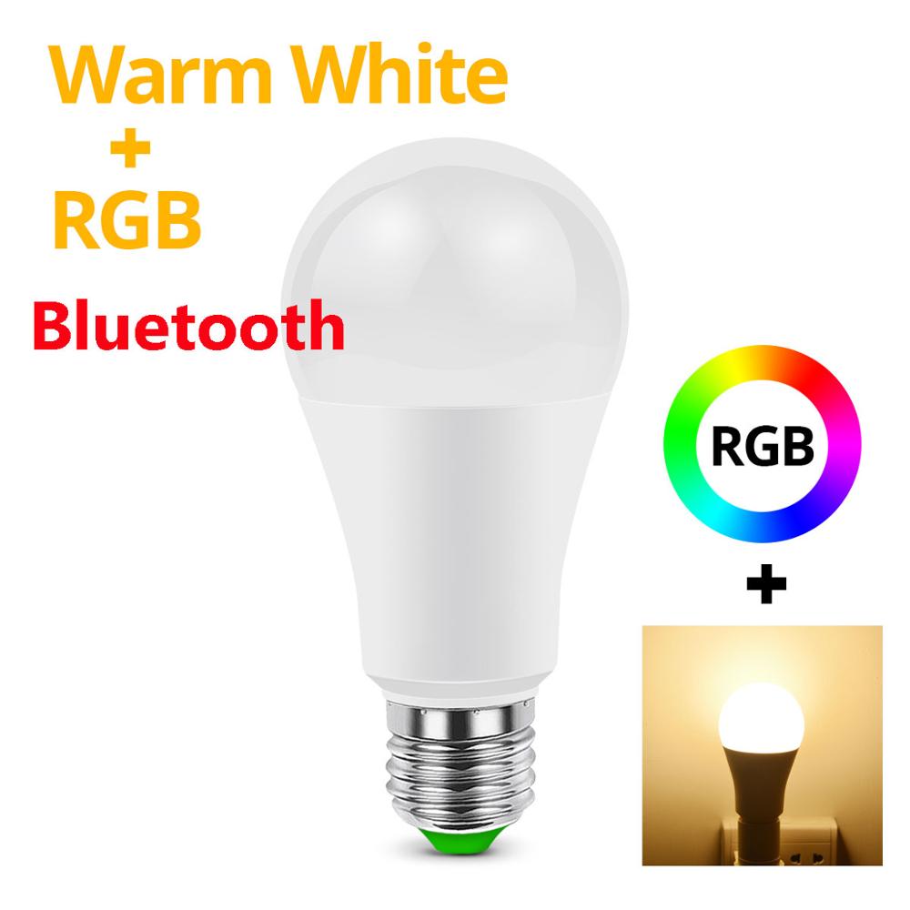 Tuya RGB WIFI Led Smart Bulb Light Wireless Smart Home Automation Lamp ,85-265V Smart life Bulb Compatible For ALexa Google Home: Bluetooth RGBWW