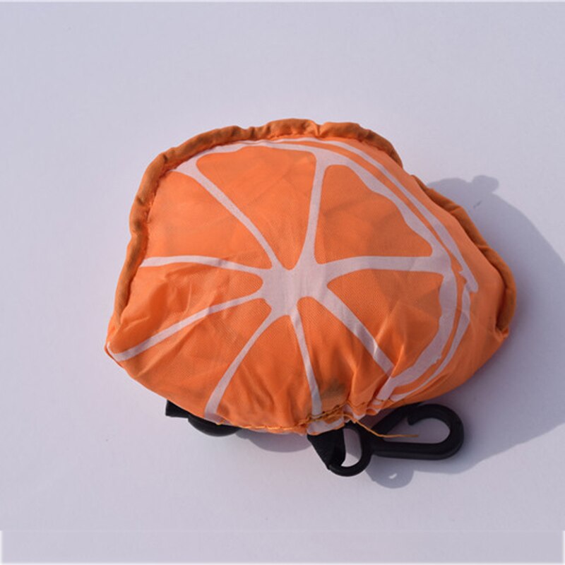 Leuke Fruit Opslag Handtas Opvouwbare Boodschappentassen Herbruikbare Kruidenier Eco Tote Pouch Nylon Tas Grote Capaciteit Vriendelijke Schoudertas: Oranje