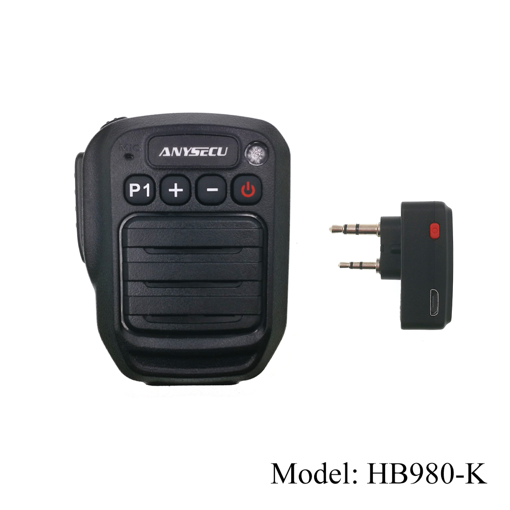 Anysecu Draadloze Microfoon Luidspreker HB980-K Met K Connector Voor Baofeng UV-82 UV-5R UV-888S TH-UV8000d Walkie Talkies