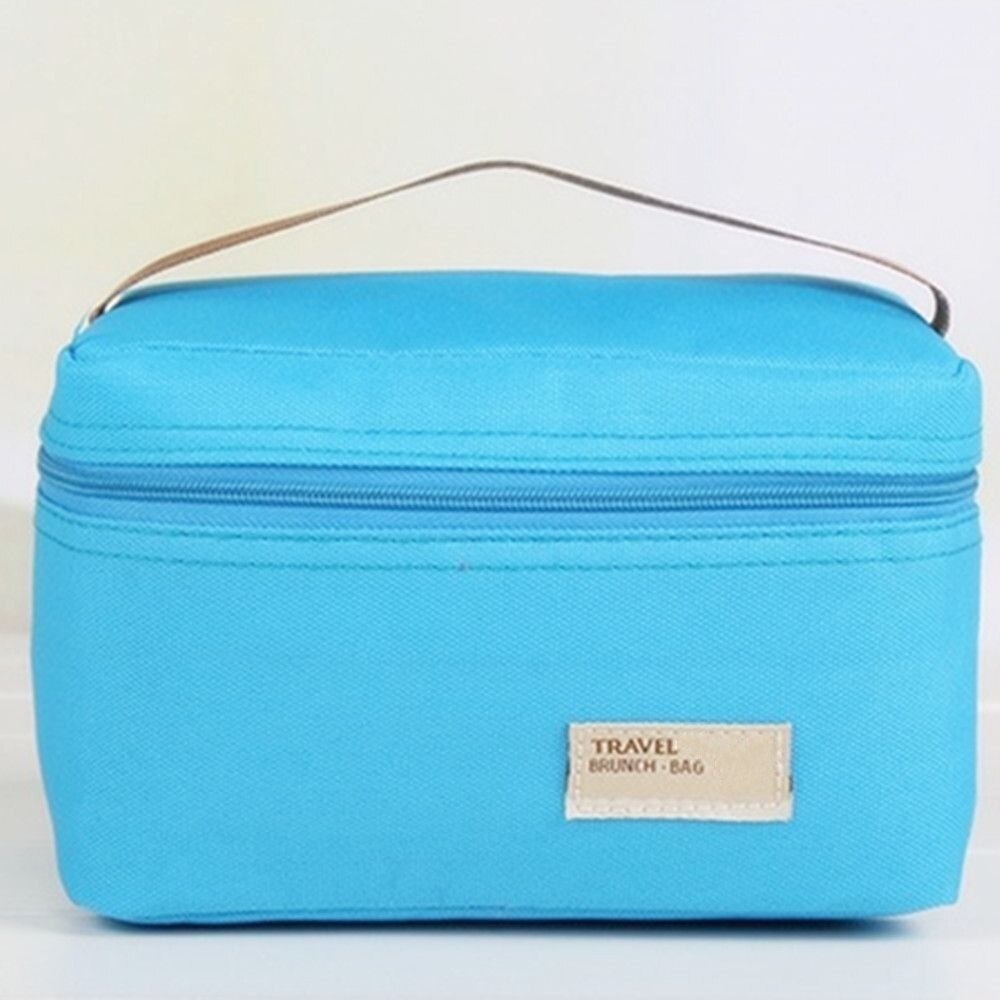 4 Kleur Kleine Draagbare Waterdichte Nylon Koeltas Lunchbox Leisure Picknick Bento Container Voedsel Thermische Zak Pouch Voor Vrouwen