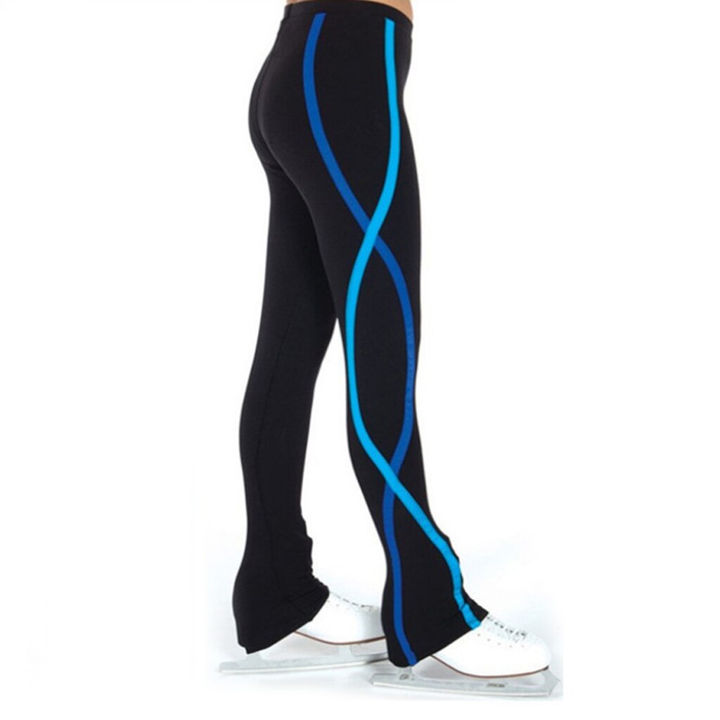 Robe de patinage pour filles et femmes, pantalon d'entraînement, collant de Skate, Leggings, tenue: Blue / 110cm