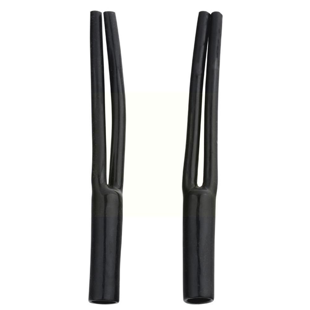 4pcs Soft Rubber Splitter Y Tube One Point Two Split 3.5 Tube Tube Sleeve Line Rubber Bifurcated Line Pants Y Audio Cable S B8o0