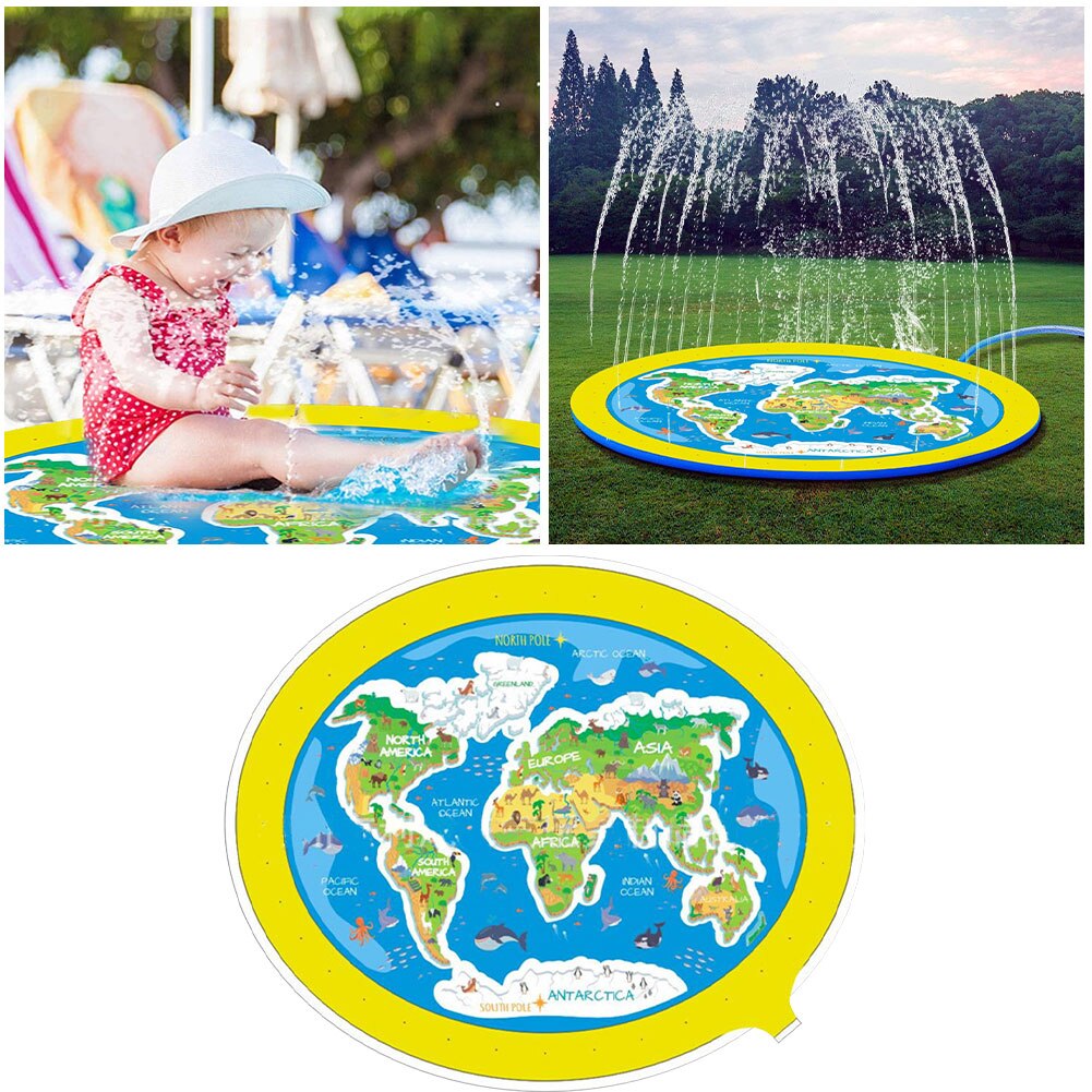 Arroseur et tapis d'éclaboussure enfants arroseur jouet extérieur 3-en-1 arroseur enfants Splash Pad pour garçons filles en plein air eau Fun