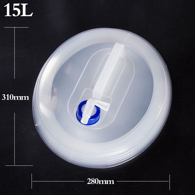 Pe Opvouwbare Emmer Opvouwbare Waterzak Pe Food Grade 3L/5L/8L/10L/15L Draagbare Water opslag Container Voor Wandelen Outdoor Camping: 15L