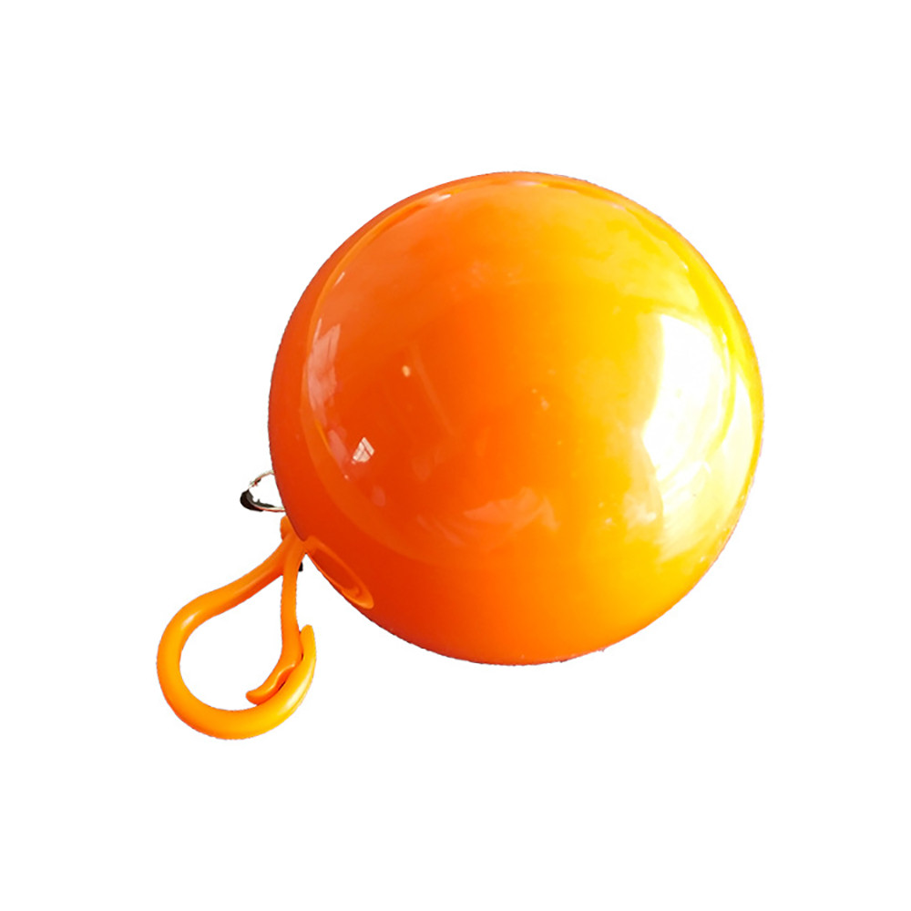 Convenient Portable Rain Ponchos Ball Adults Child Disposable Rainwear Emergency Waterproof Raincoat Colorful Poncho with Hook: Child Orange