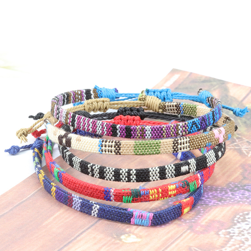 Fußkettchen für Frauen, gewebter Stoff, Fußbein-Armbinde, Männer, handgefertigt, Seil, Geflecht, Knoten, Strand, Barfuß, Webart, ethnischer Boho, verstellbarer Charme