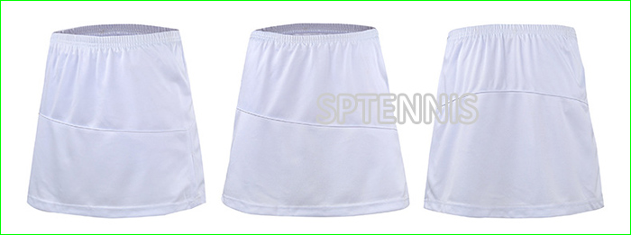 Kvinders buste nederdel bordtennis badminton træning fitness a-line mini nederdel med shorts slim fit: Hvid / M