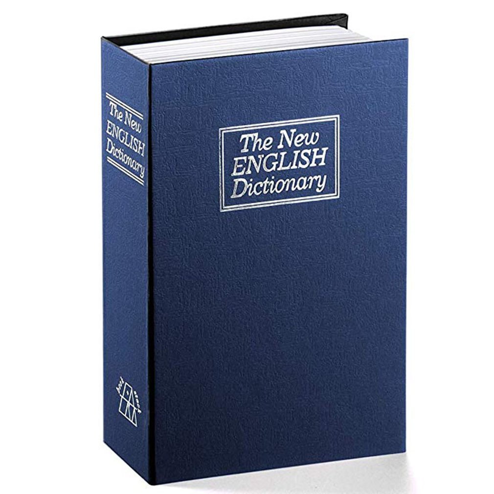 Criativo caixa de mudança dicionário livro caixa de seguro europeu criativo simulação livro seguro mini tanque armazenamento: Azul