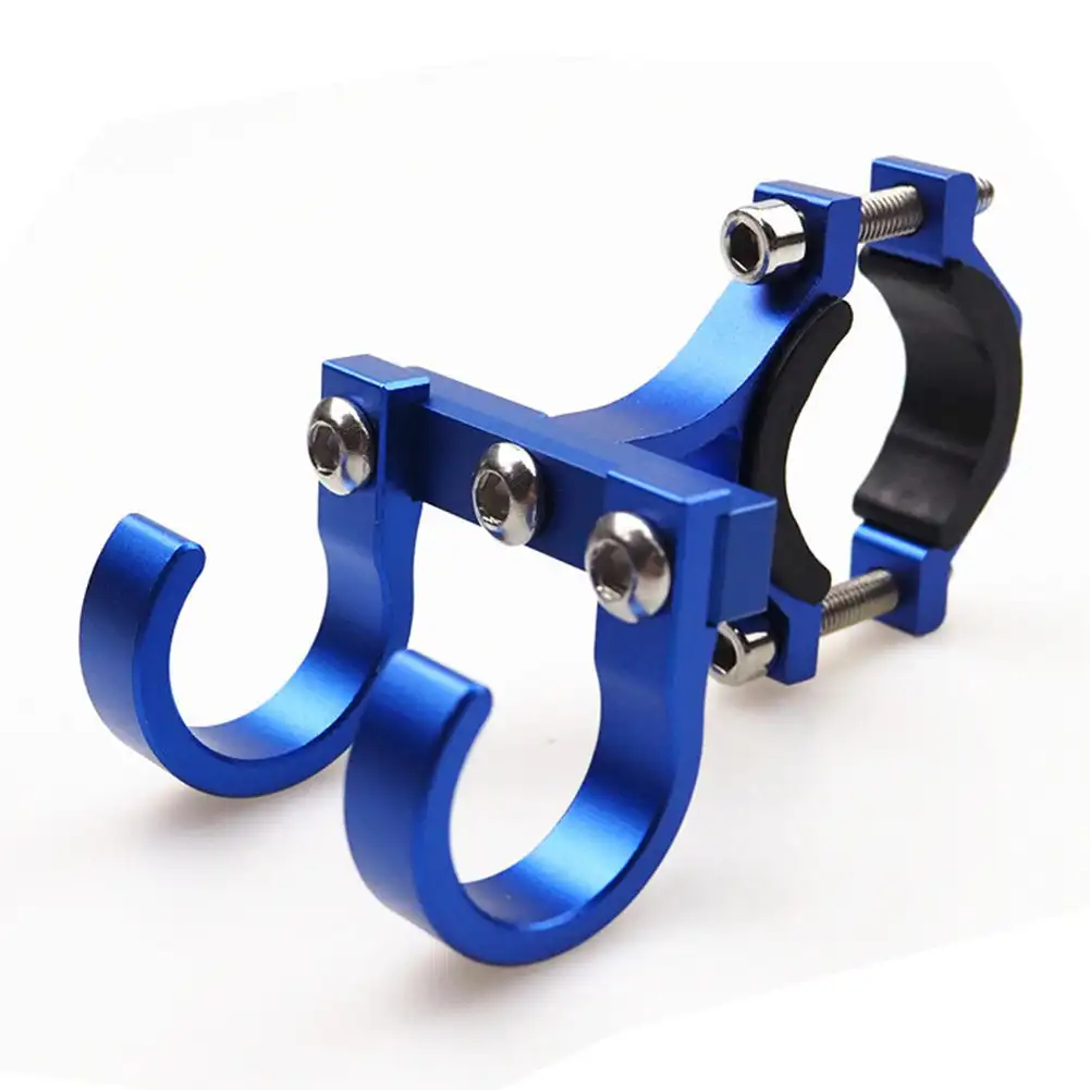 Elektrische Rolle Haken Einfache Fahrrad Regal Rohr Lagerung Aufhänger Schnalle Haken Haken Tragbare Doppel Metall Helm Gestell: Blau