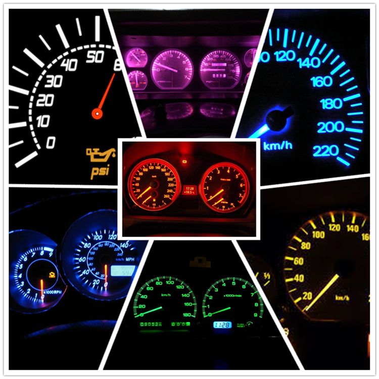 10Pcs T5 Led Bulb W3W W1.2W B8.5 COB Led Car Interior Lights Dashboard Warming Indicator Wedge Auto Instrument Lamp 12V