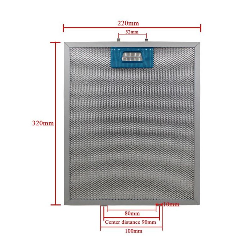 374X269 220X320 325X190 184X455 range hood filter Exhaust hood metal dust filter Cooker Hood Mesh Filter Metal Grease Filter