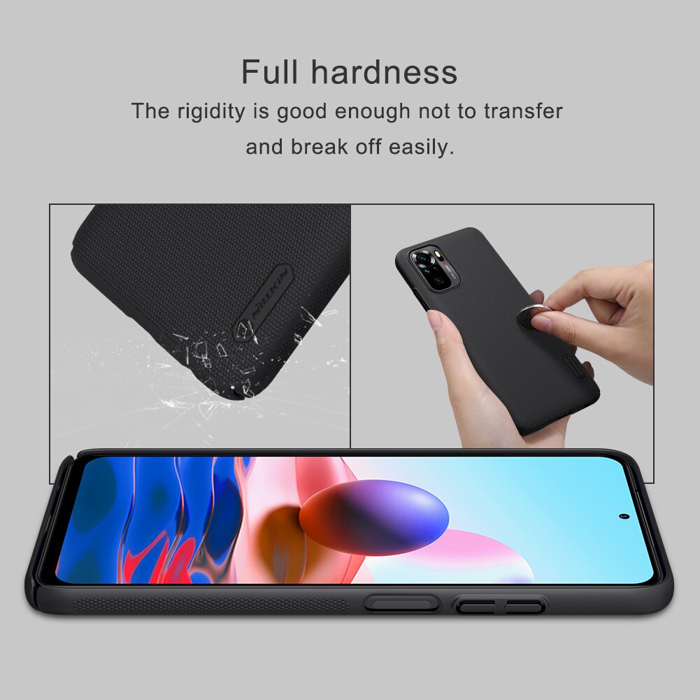 Nillkin Super gefrostet Schild Fall Pro Xiaomi Redmi Hinweis 10 4G Hinweis 10S schwer PC Shockproof Luxus Telefon Startseite