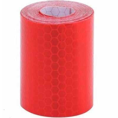ANPWOO-Cinta adhesiva de Material reflectante para coche, pegatina de advertencia de seguridad, película reflectante, 5cm x 3m: Rojo