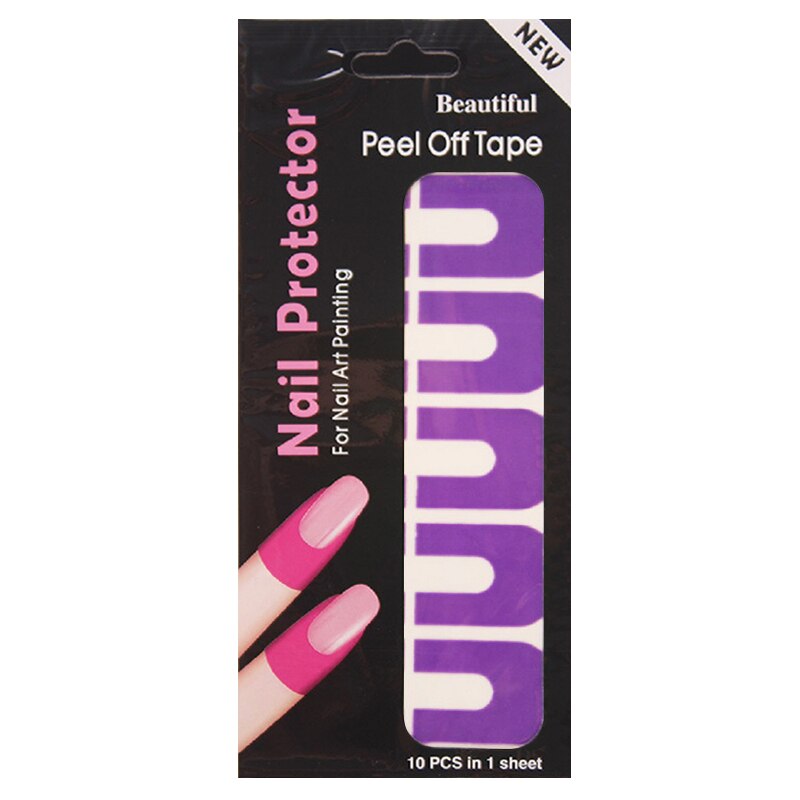 Strippen Tape Anti-Morsen Sticker Nagels Creatieve U-Vormige Vingerafdruk Stickers Vinger Huid Nagellak Stickers: 02