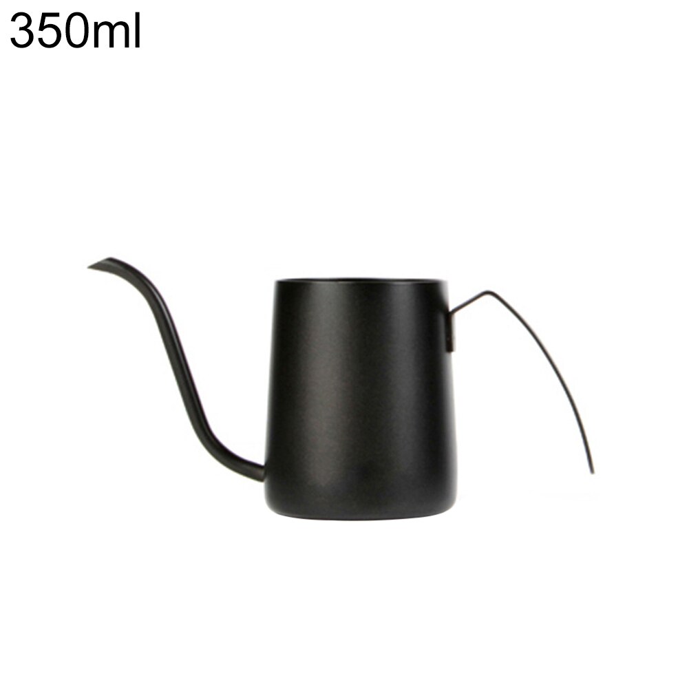 250/350ml Coffee gooseneck kettle Stainless Steel Kettle Long Spout Pour Over Tea pot Coffee Pot Maker: Black 350ml