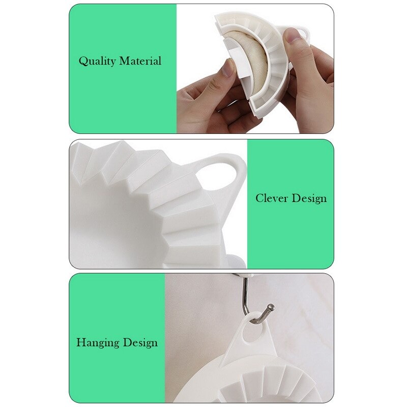 Kitchen Fast Dumpling Molds Plastic Dough Press Dumpling Pie Ravioli Mould Cooking Pastry Household Chinese Food Jiaozi Maker