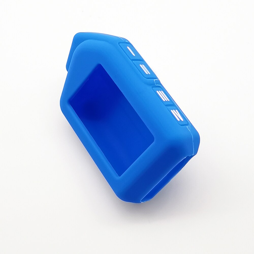 Funda para llaves de gel de sílice de 2 vías, para Sher-khan Mobicar A Mobicar B, seguridad en dos sentidos, sistema de alarma para coche, versión rusa Fob: Blue