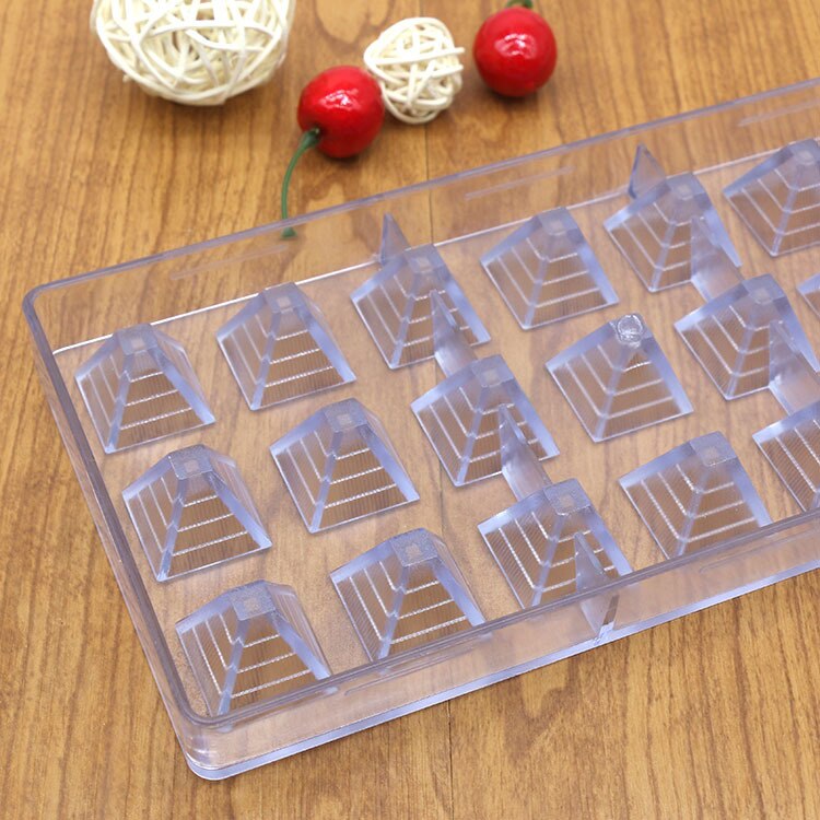 3D Piramide Vorm Polycarbonaat Chocolade Mallen, Pc Plastic Chocolade Plein Mold, Keuken Bakvormen Piramide Pan