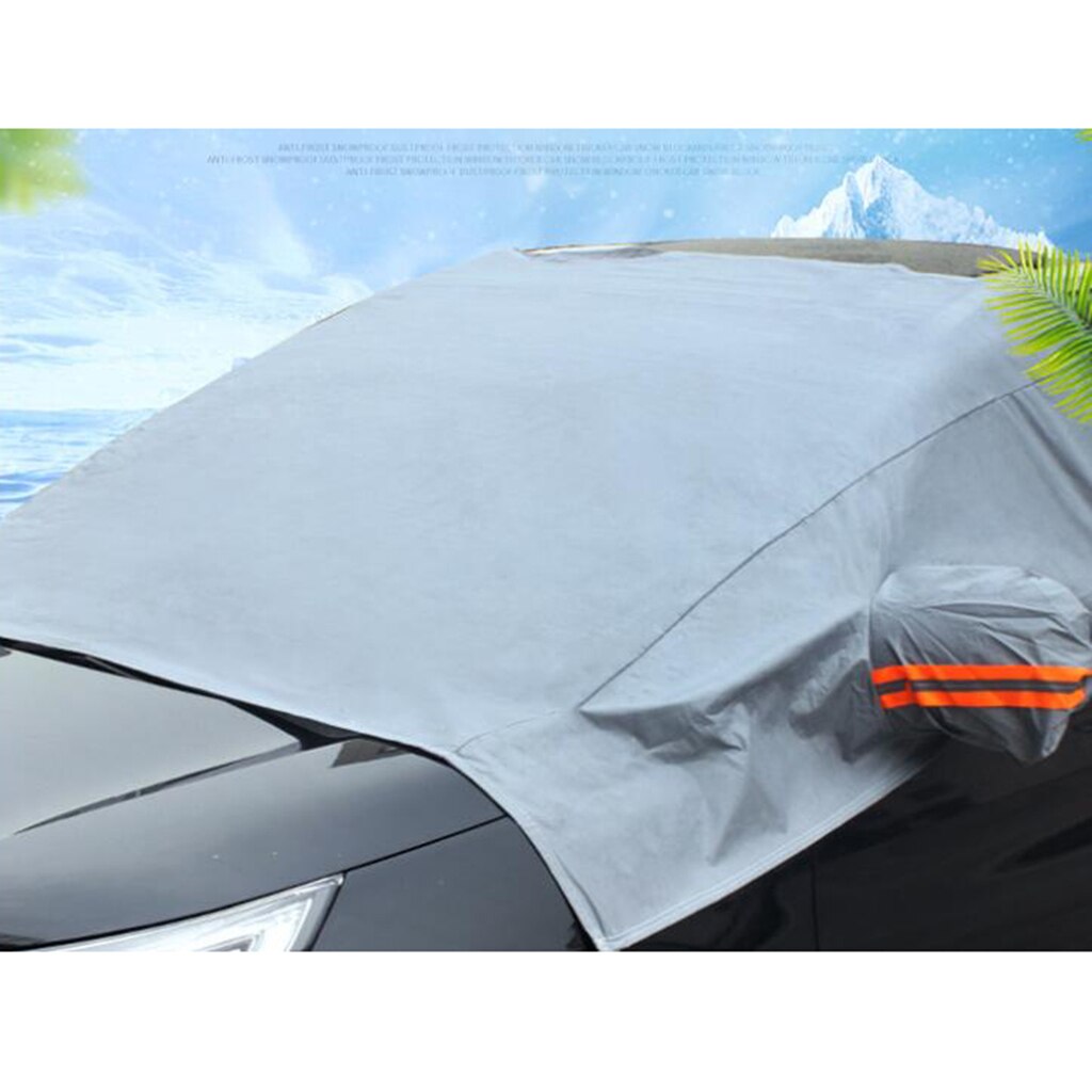 Windshield Snow Sun Cover Tarp Ice Scraper Frost Dust Removal Truck Van SUV