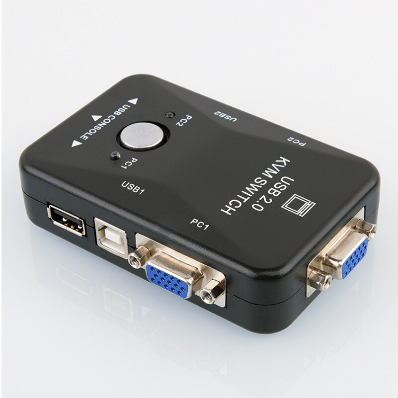 2Hafen USB 2,0 KVM schalten Umschalter VGA Manuelle Schalter 2in1 VGA Schalter 2in 1 Video VGA Schalter in und aus für Maus Tastatur Adapter
