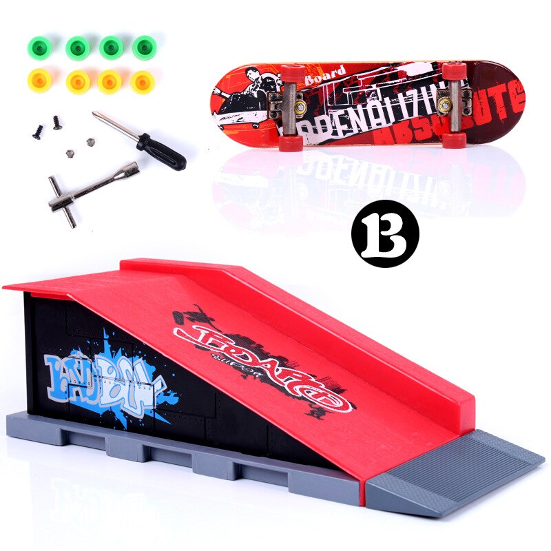 Finger deskorolki Skate części rampy zestaw zabawka pełne rowerowe palce Sport treningowy podstrunnica zabawki Skate Park Ramp zabawka dla dzieci: 113-B