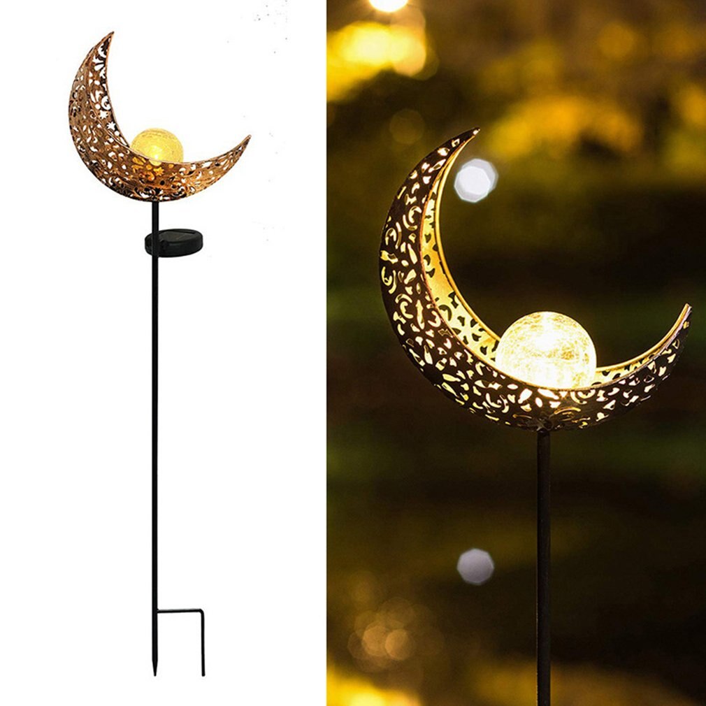 LED Solar Moon Light Metal LED Garden Light Moon Effect Lamp Waterproof Outdoor Lights Landscape Lights Solar Decorative Light