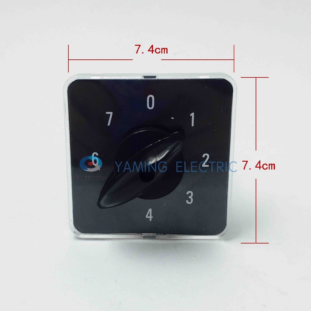 YMZ12-25 Electrical changeover cam rotary selector operation main switch manual transfer switch 25A 4 Pole 7 position