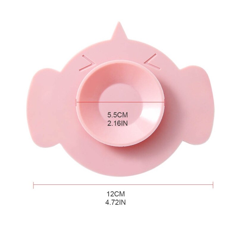 Tapis à ventouse Double face, bol antidérapant, plat à ventouse fixe en Silicone, dessous de verre pour bébés garçons filles en bas âge